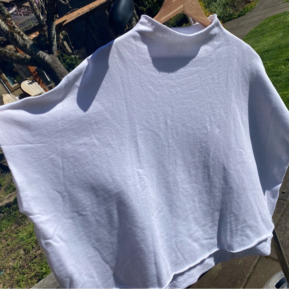 Frank & Eileen White Boxy Crewneck Sweatshirt